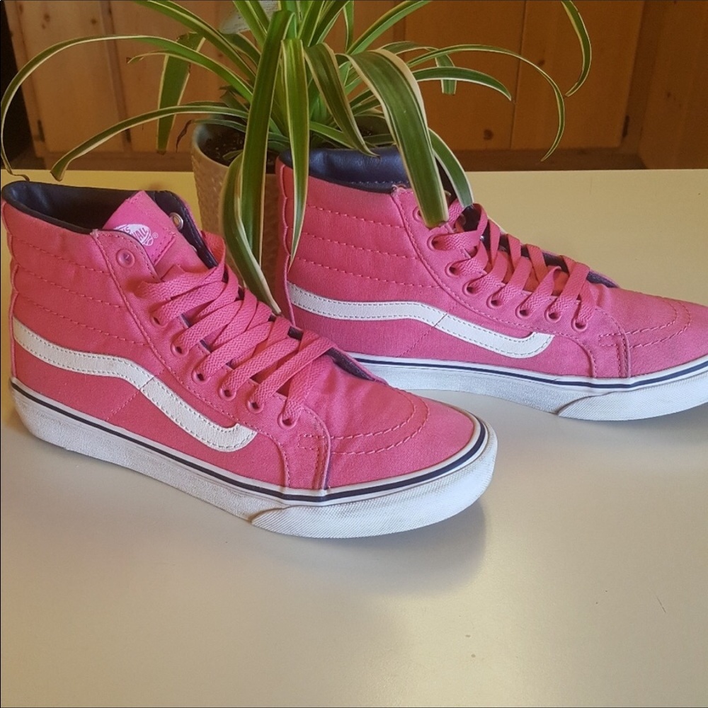 Pink high top Vans